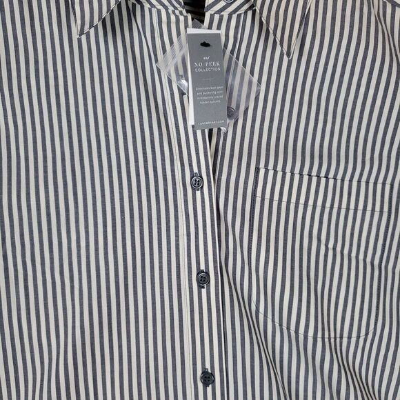 Lane Bryant Button Shirt Women's Size 2X (18/20) Striped Long Sleeve NWT - Picture 3 of 13